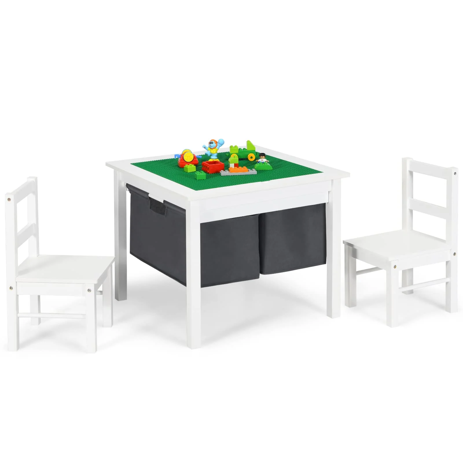 HONEY JOY 2-in-1 Kids Activity Table & Chair Set with Storage - Image 10