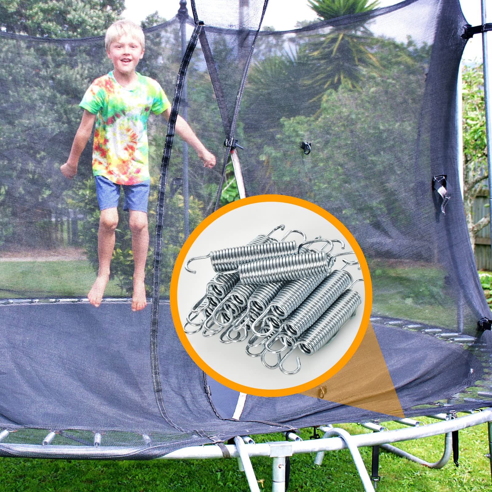 HONEY JOY 20 Pack Trampoline Springs, 14 cm Heavy Duty Replacement Trampoline Springs - Image 8