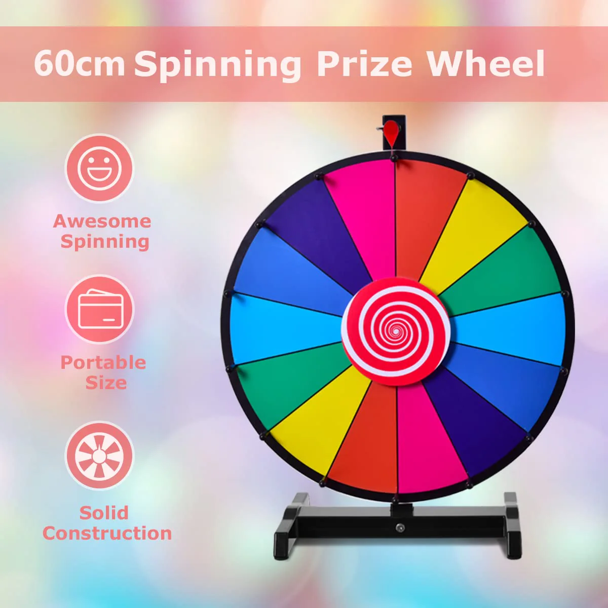 HONEY JOY 24" Tabletop Spinning Prize Wheel - Image 3