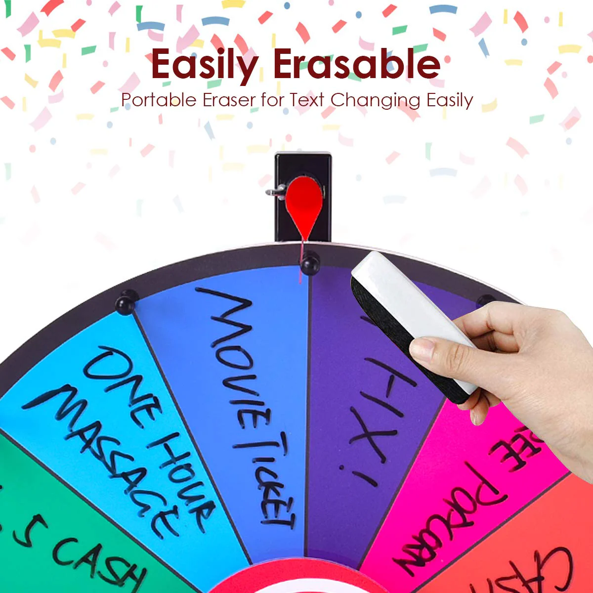 HONEY JOY 24" Tabletop Spinning Prize Wheel - Image 4