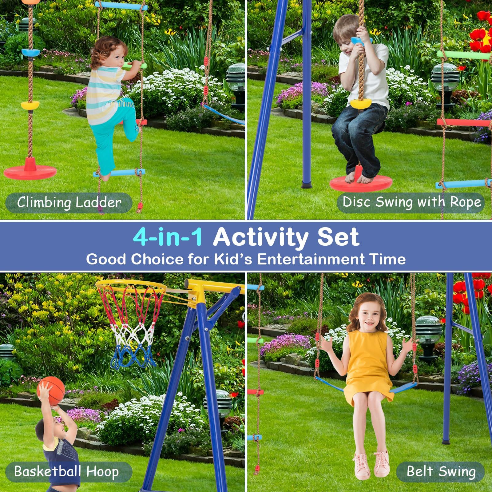 HONEY JOY 300KG Heavy Duty Swing Set - Image 4