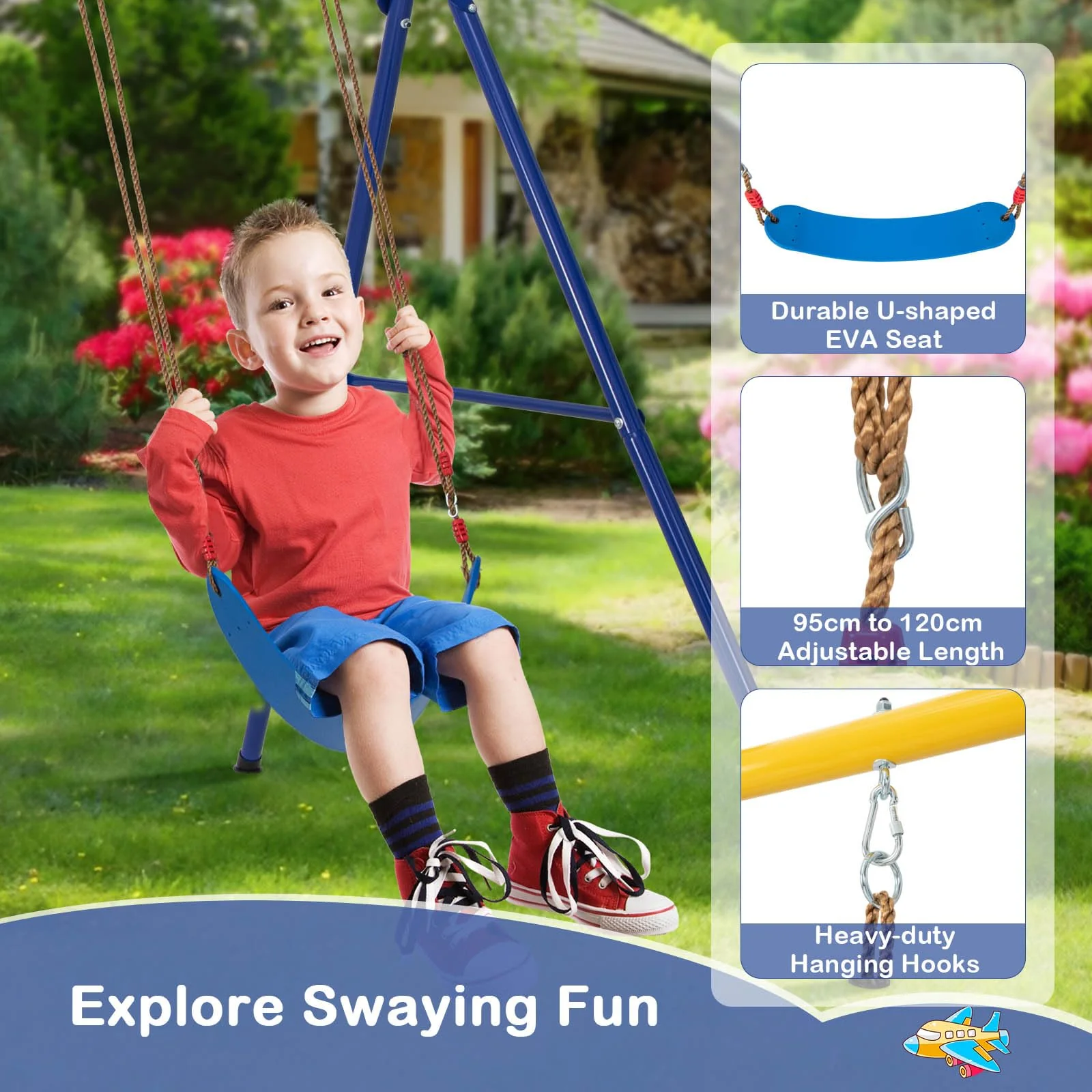 HONEY JOY 300KG Heavy Duty Swing Set - Image 7