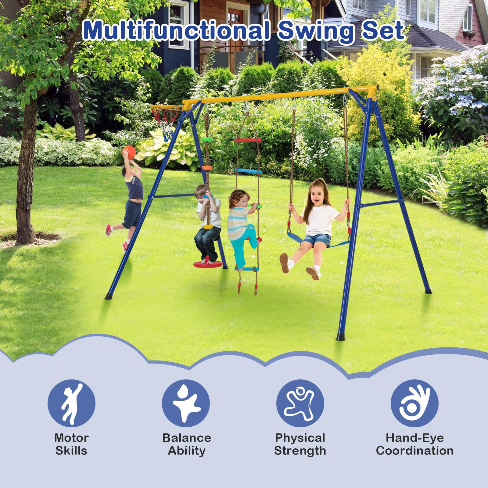 HONEY JOY 300KG Heavy Duty Swing Set - Image 9