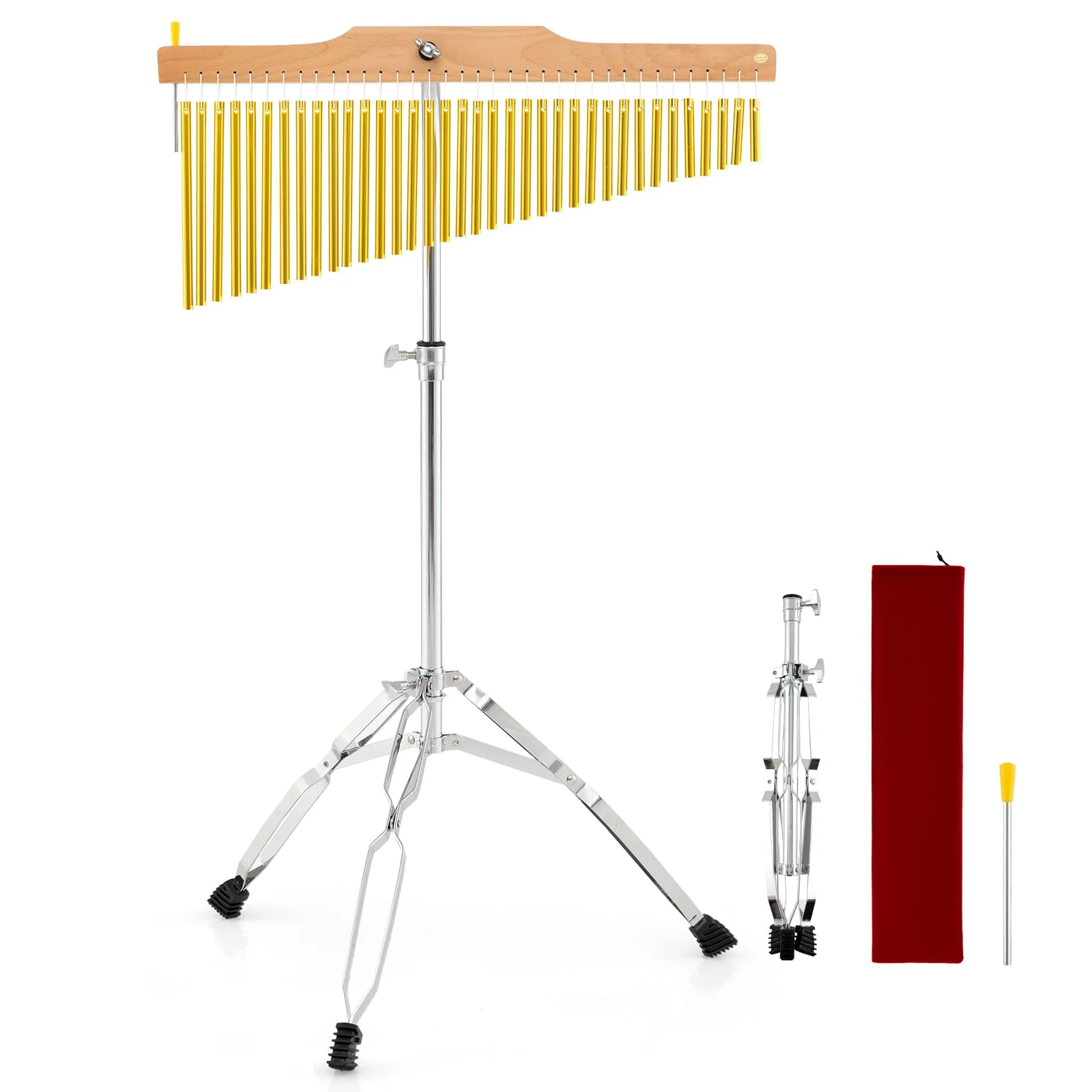 HONEY JOY 36-Bar Chimes Percussion Instrument, Single-Row Wind Chimes