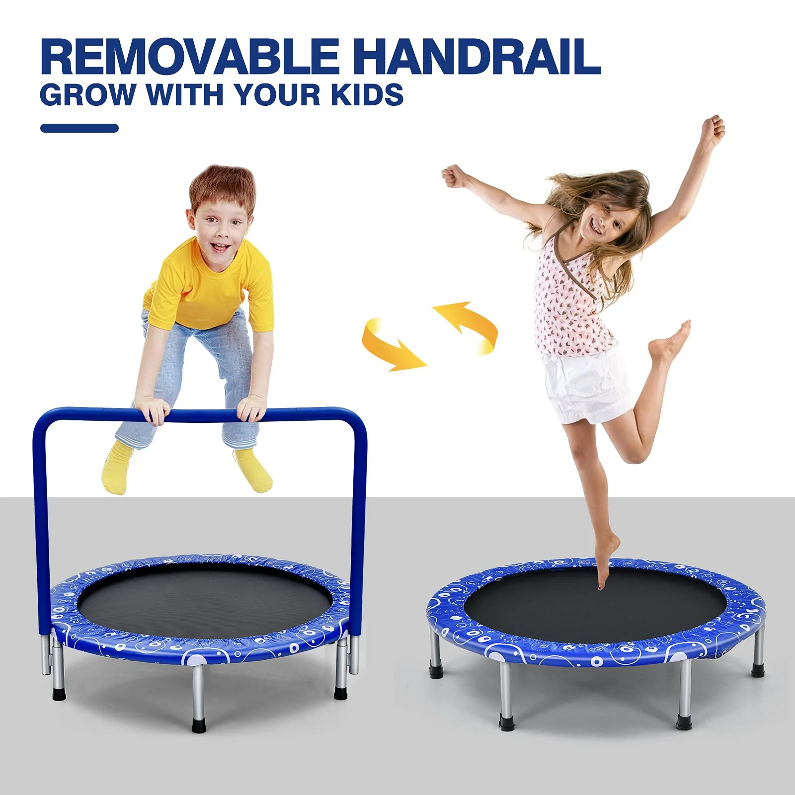 HONEY JOY 36” Kids Trampoline, Foldable Toddler Trampoline for Indoor and Outdoor - Image 3