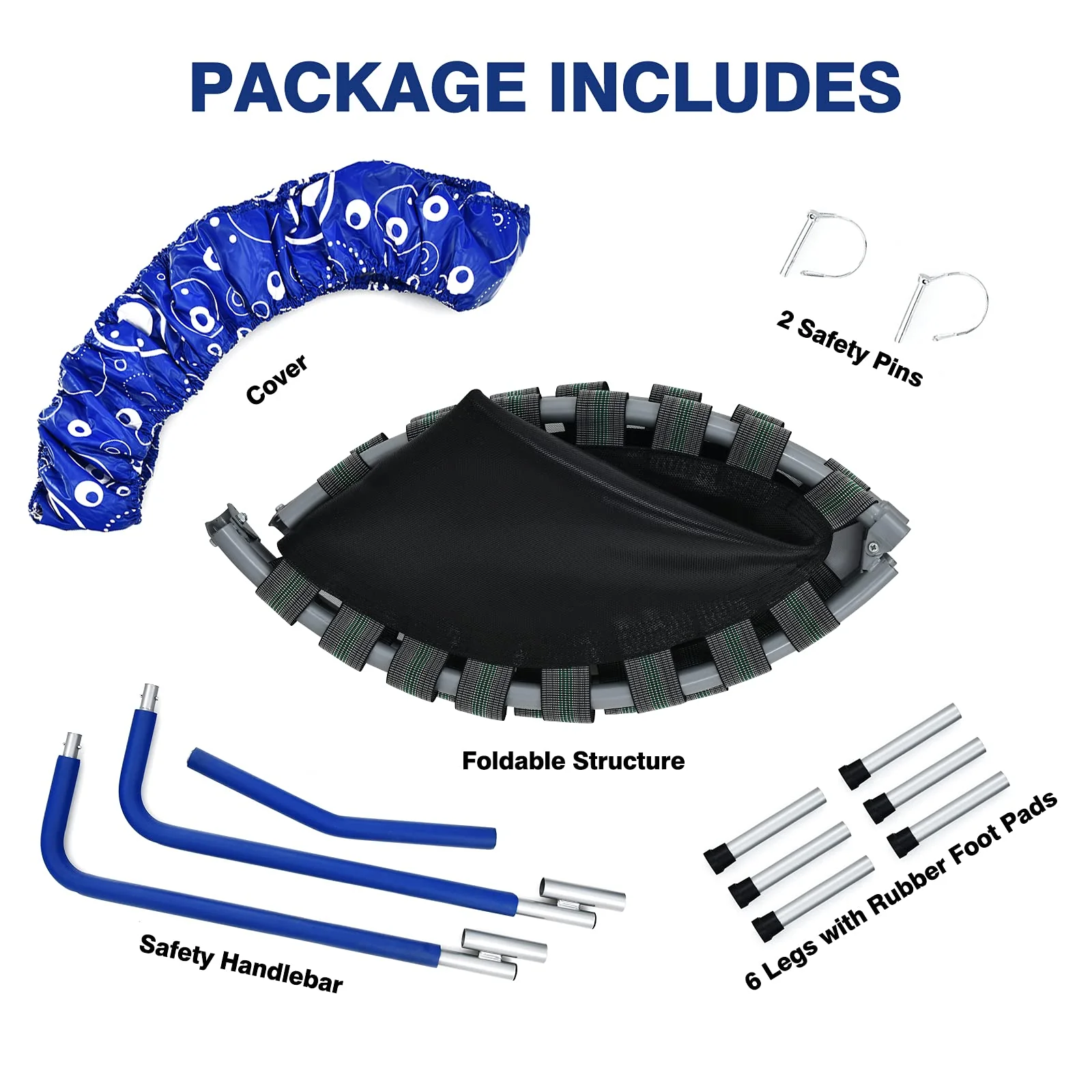 HONEY JOY 36” Kids Trampoline, Foldable Toddler Trampoline for Indoor and Outdoor - Image 9
