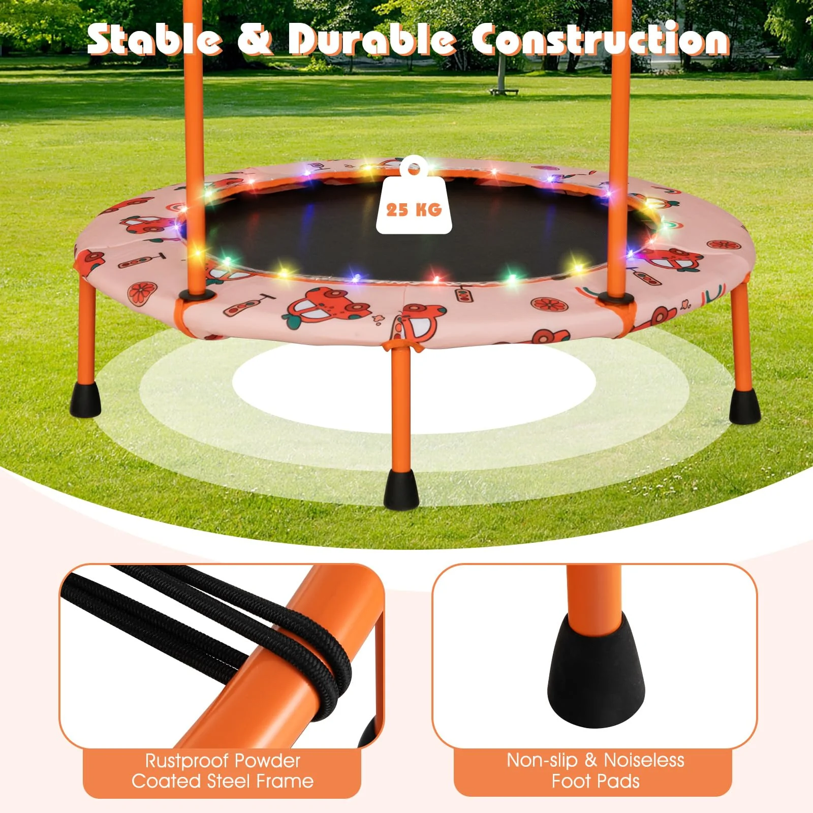 HONEY JOY 36” Mini Trampoline for Kids - Image 4