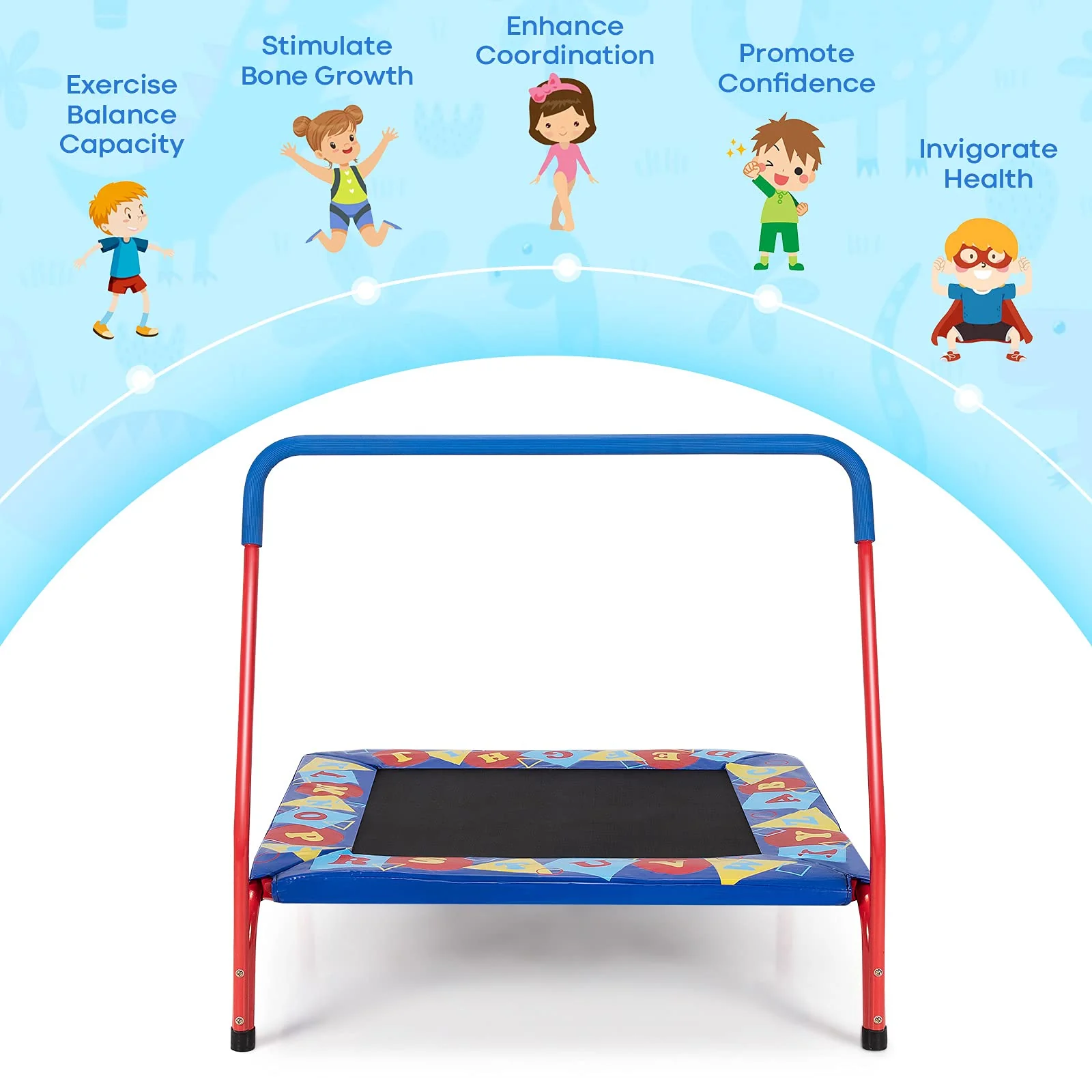 Baby JOY 36” Square Toddler Trampoline - Image 6