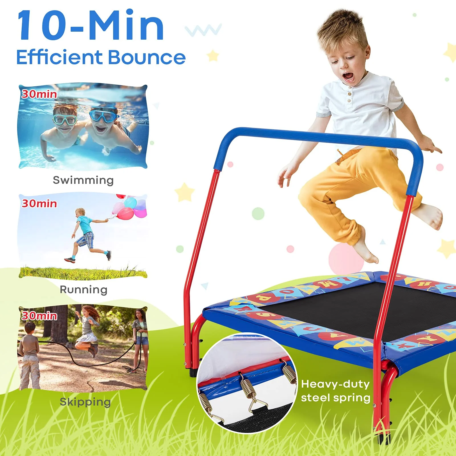 Baby JOY 36” Square Toddler Trampoline - Image 7