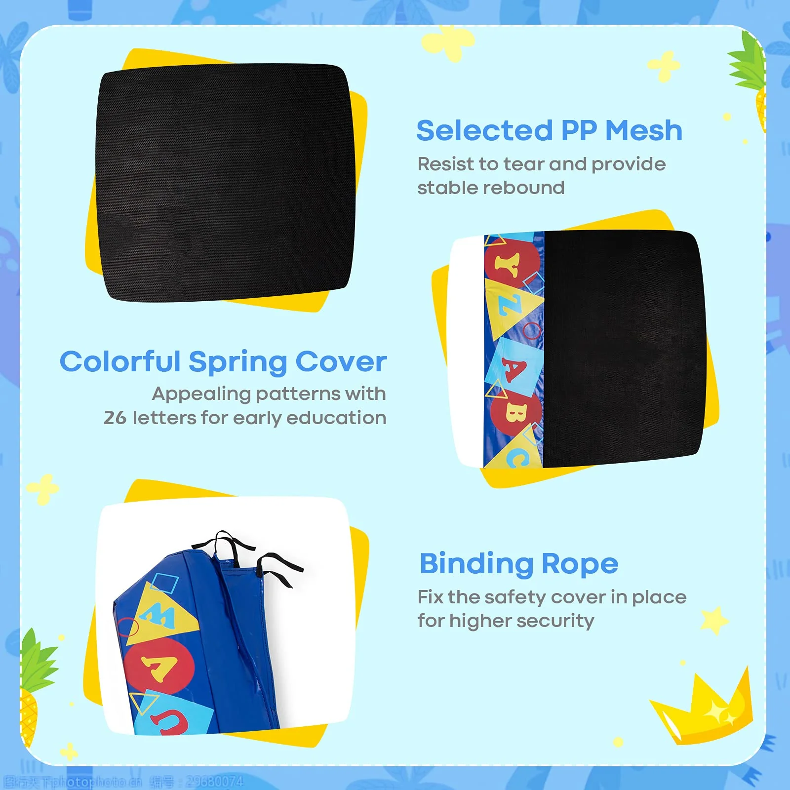 Baby JOY 36” Square Toddler Trampoline - Image 8