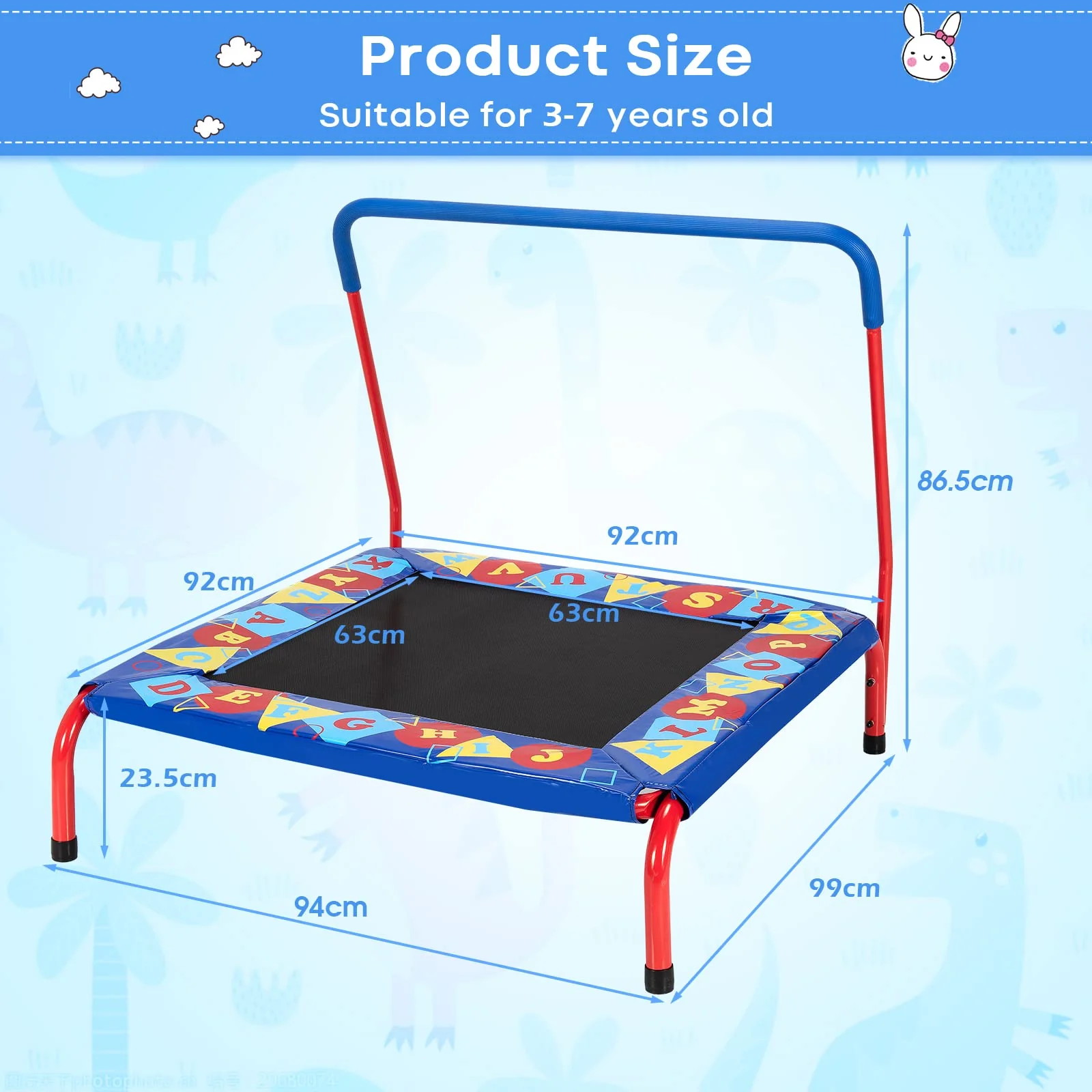 Baby JOY 36” Square Toddler Trampoline - Image 9
