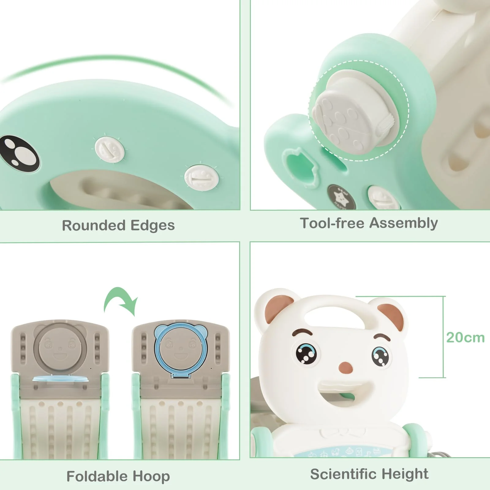 HONEY JOY 4-in-1 Kids Slide Rocking Toy - Image 9
