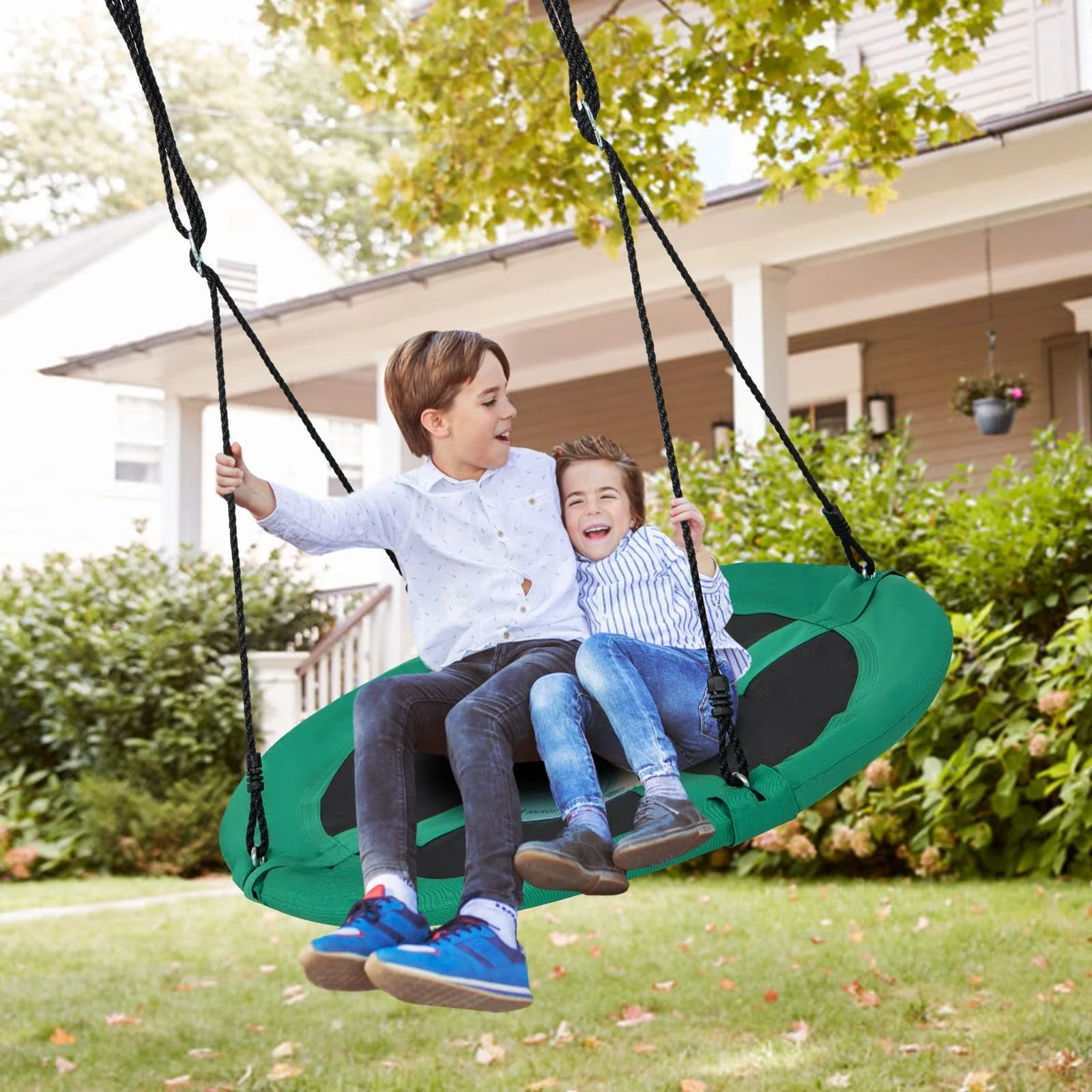 HONEY JOY 40”/100CM Saucer Tree Swing, Kids Flying Circle Swing Seat - Image 10