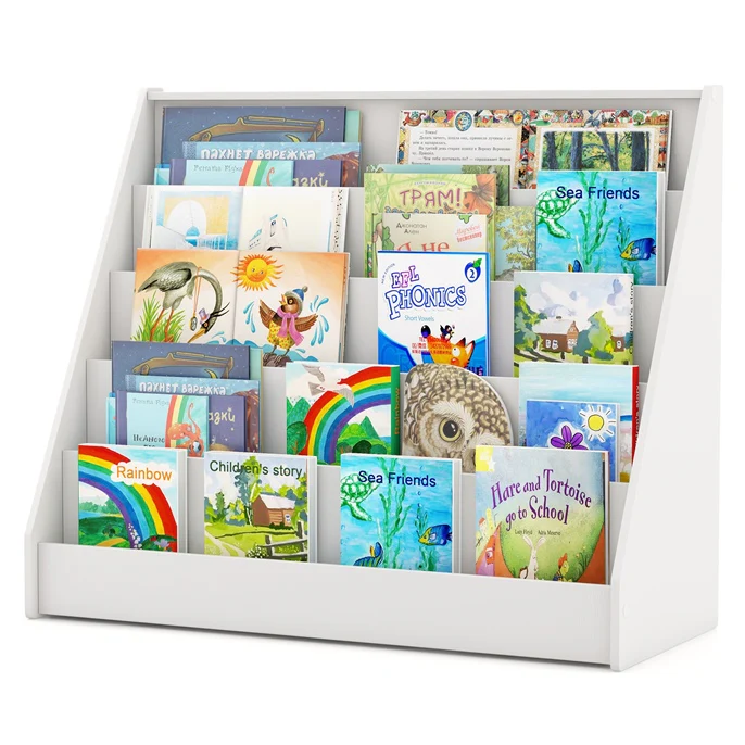 HONEY JOY 5 Tier Kids Bookshelf, Toddler Book Display Storage Shelves - Image 11