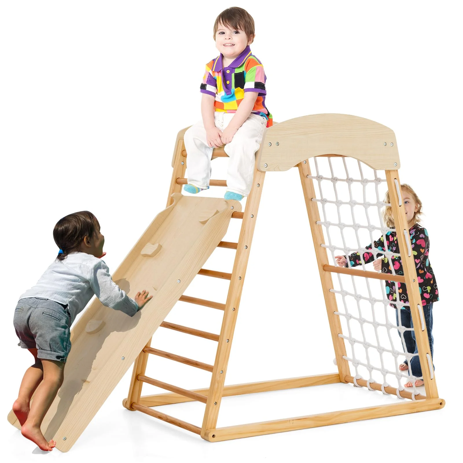 HONEY JOY 6-in-1 Indoor Jungle Gym Climber - Image 11