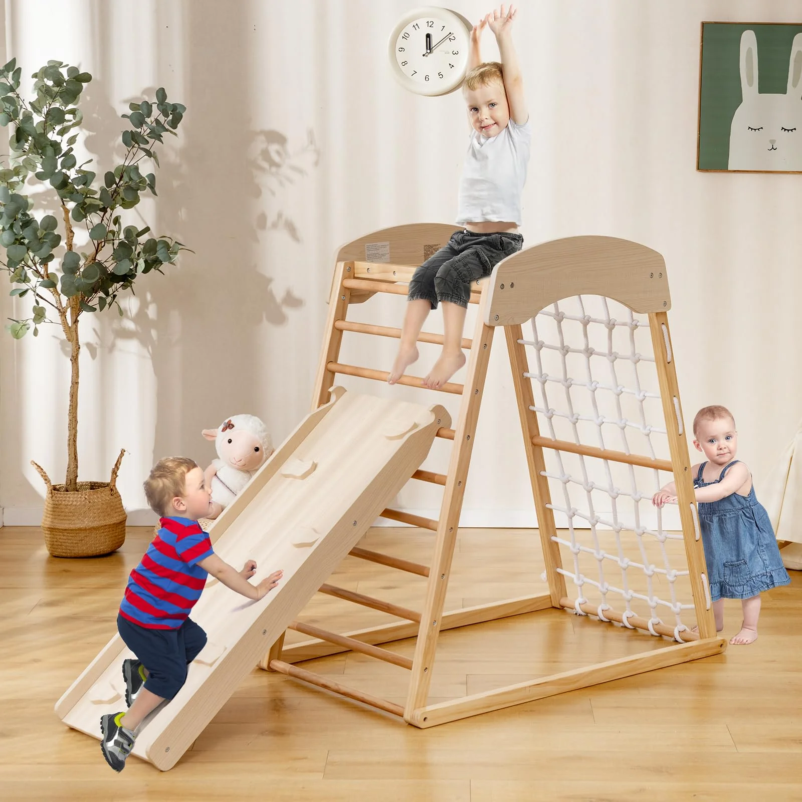 HONEY JOY 6-in-1 Indoor Jungle Gym Climber - Image 19