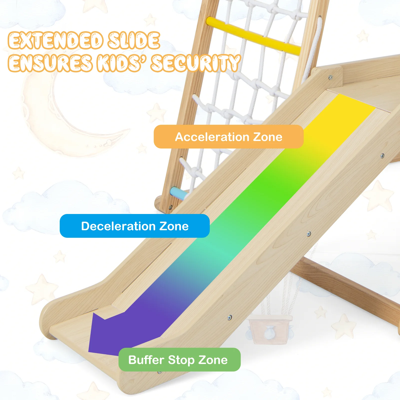 HONEY JOY 6-in-1 Indoor Jungle Gym Climber - Image 5