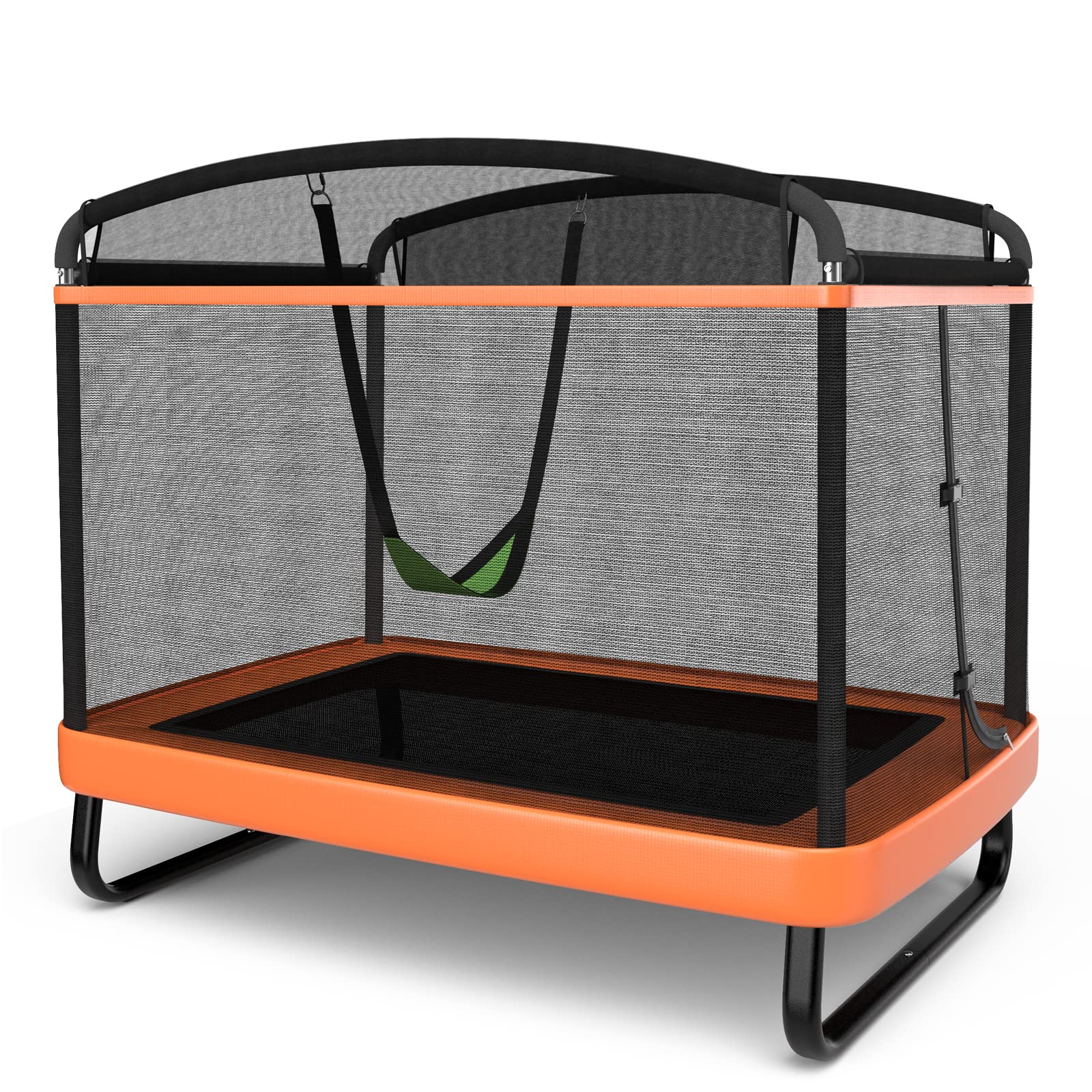 HONEY JOY 6FT Kids Recreational Trampoline, 2-in-1 Outdoor Toddler Trampoline w/Swing - Image 10