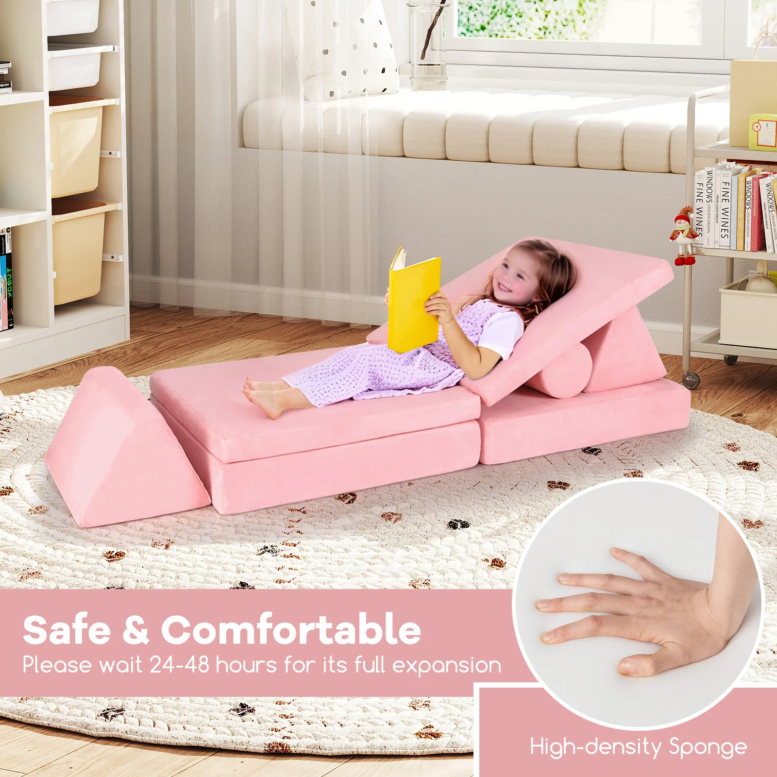 HONEY JOY 8 PCS Kids Play Couch - Image 6