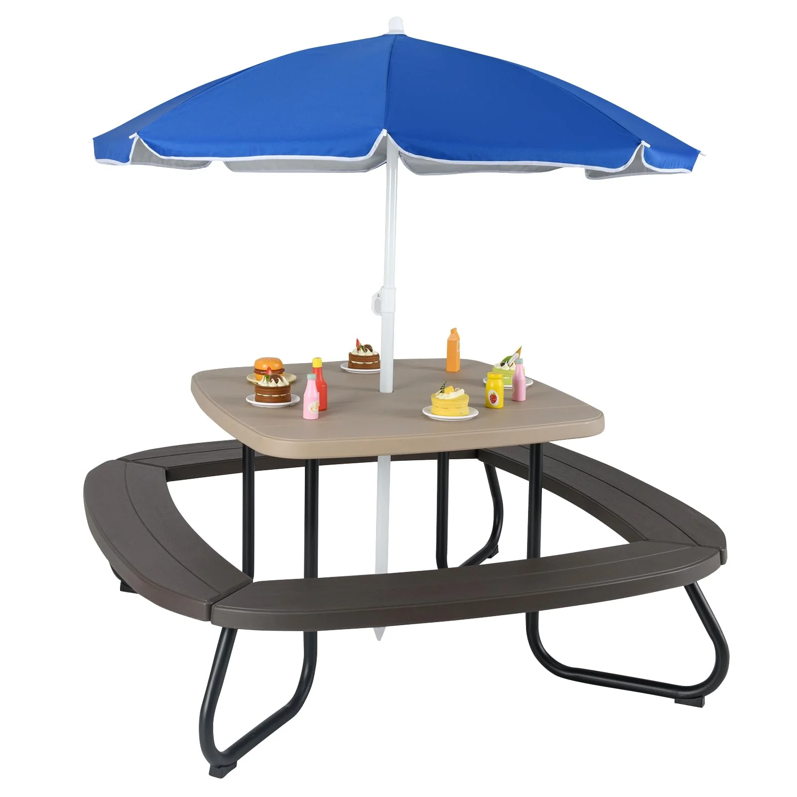 HONEY JOY 8 Person Kids Picnic Table, Outdoor Activity Table - Image 10