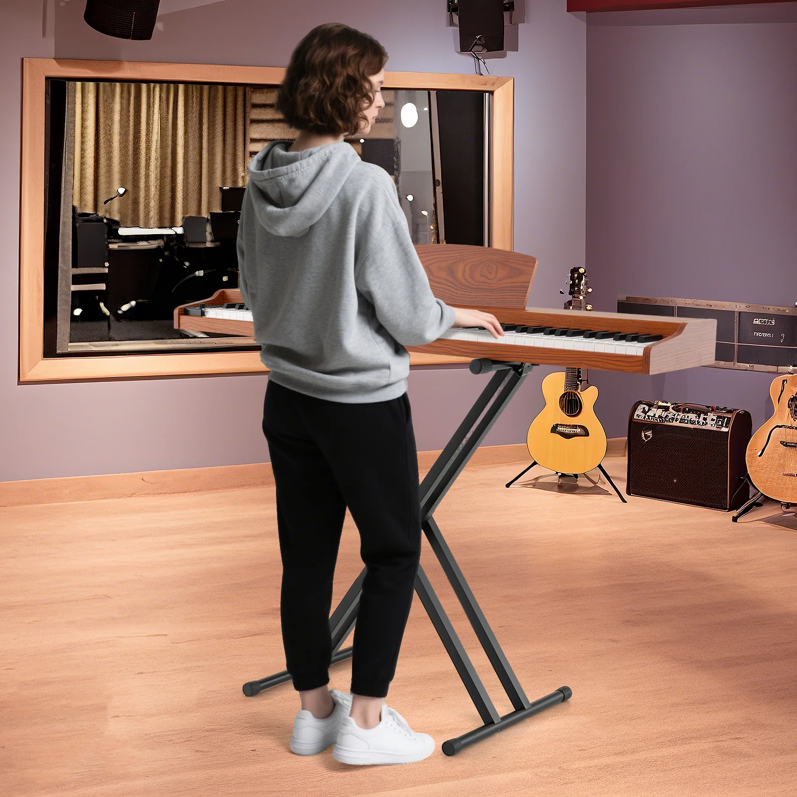 HONEY JOY 88-Key Keyboard Piano Set, Full Size Semi-weighted Digital Piano - Image 10