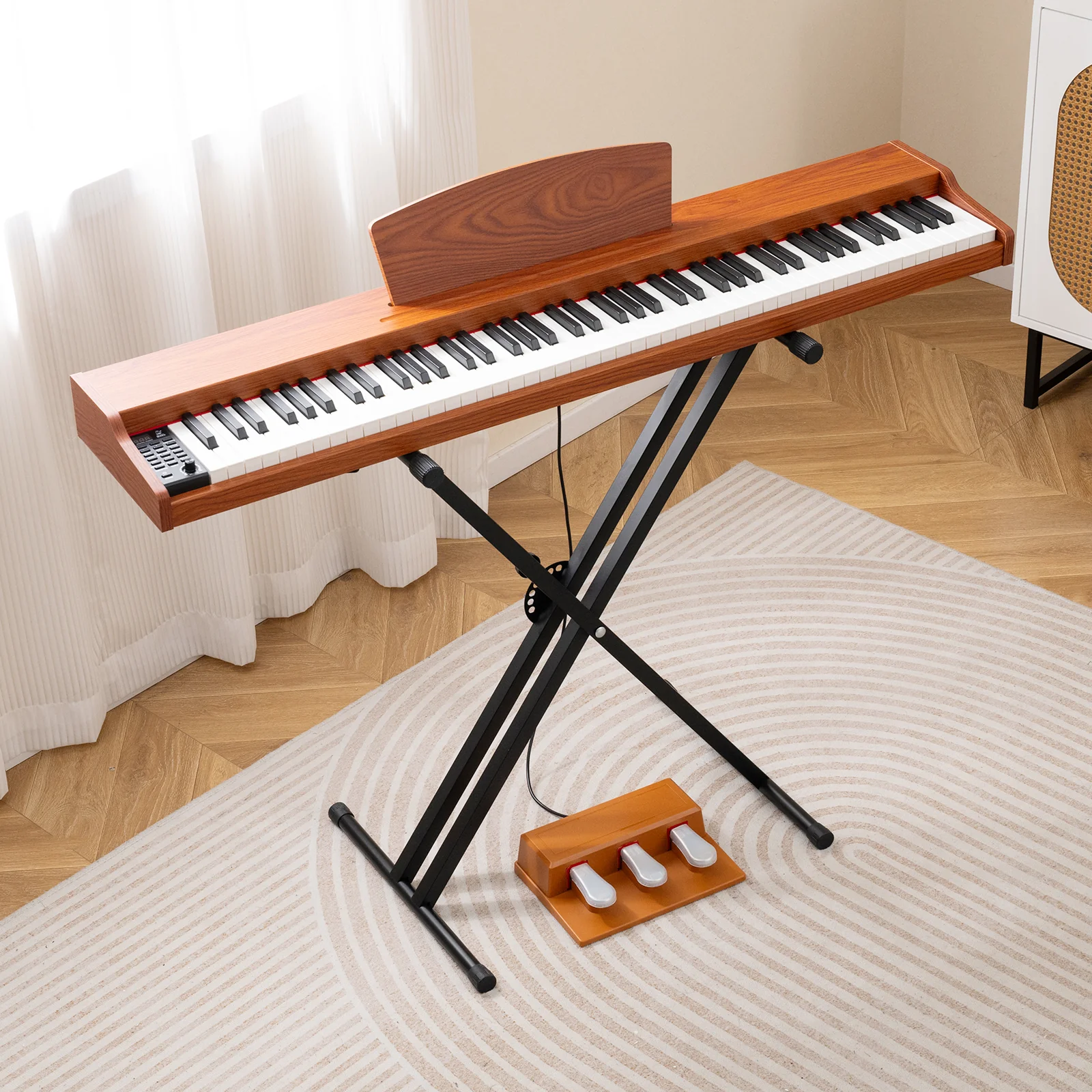 HONEY JOY 88-Key Keyboard Piano Set, Full Size Semi-weighted Digital Piano - Image 2