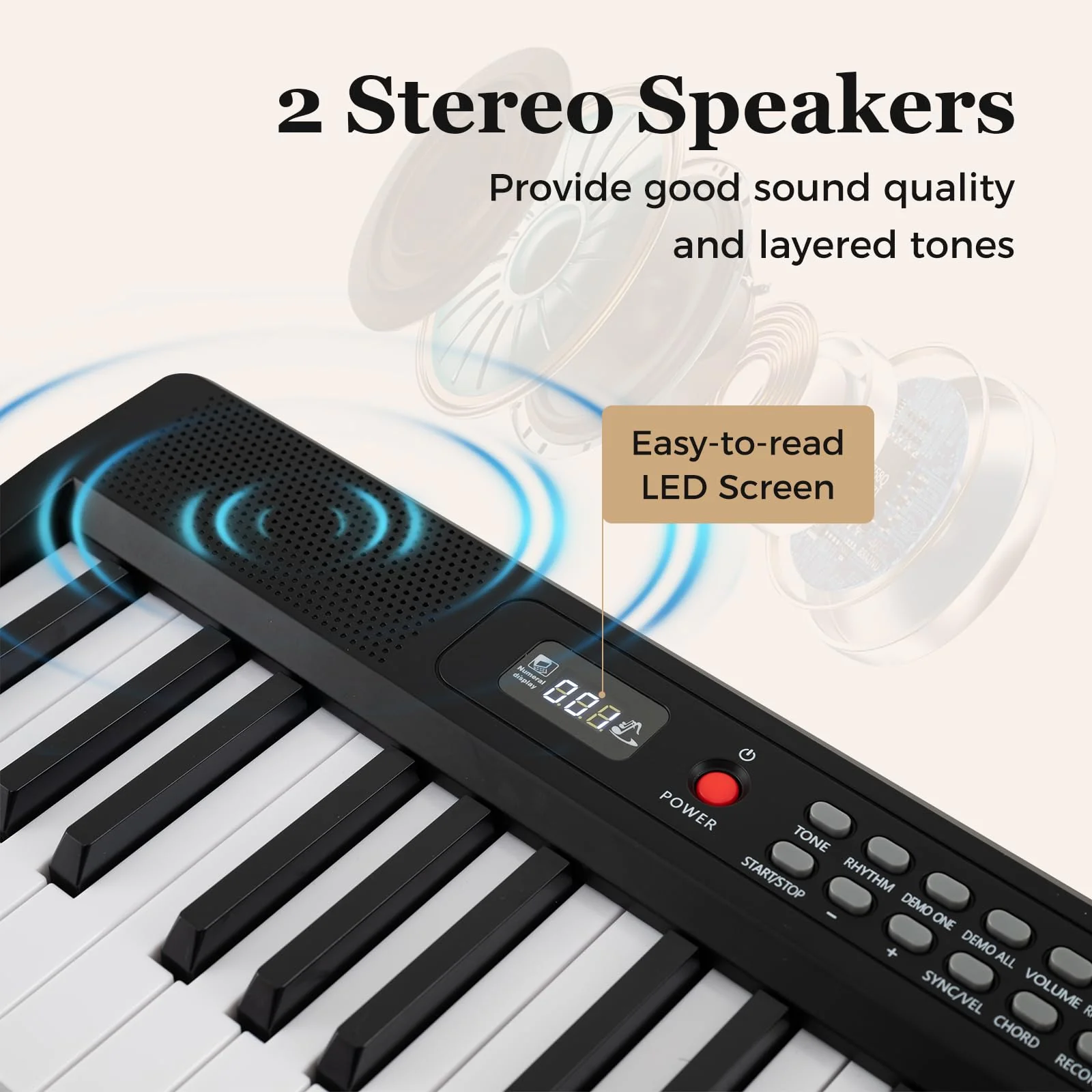 HONEY JOY 88 Keys Foldable Piano Keyboard - Image 9