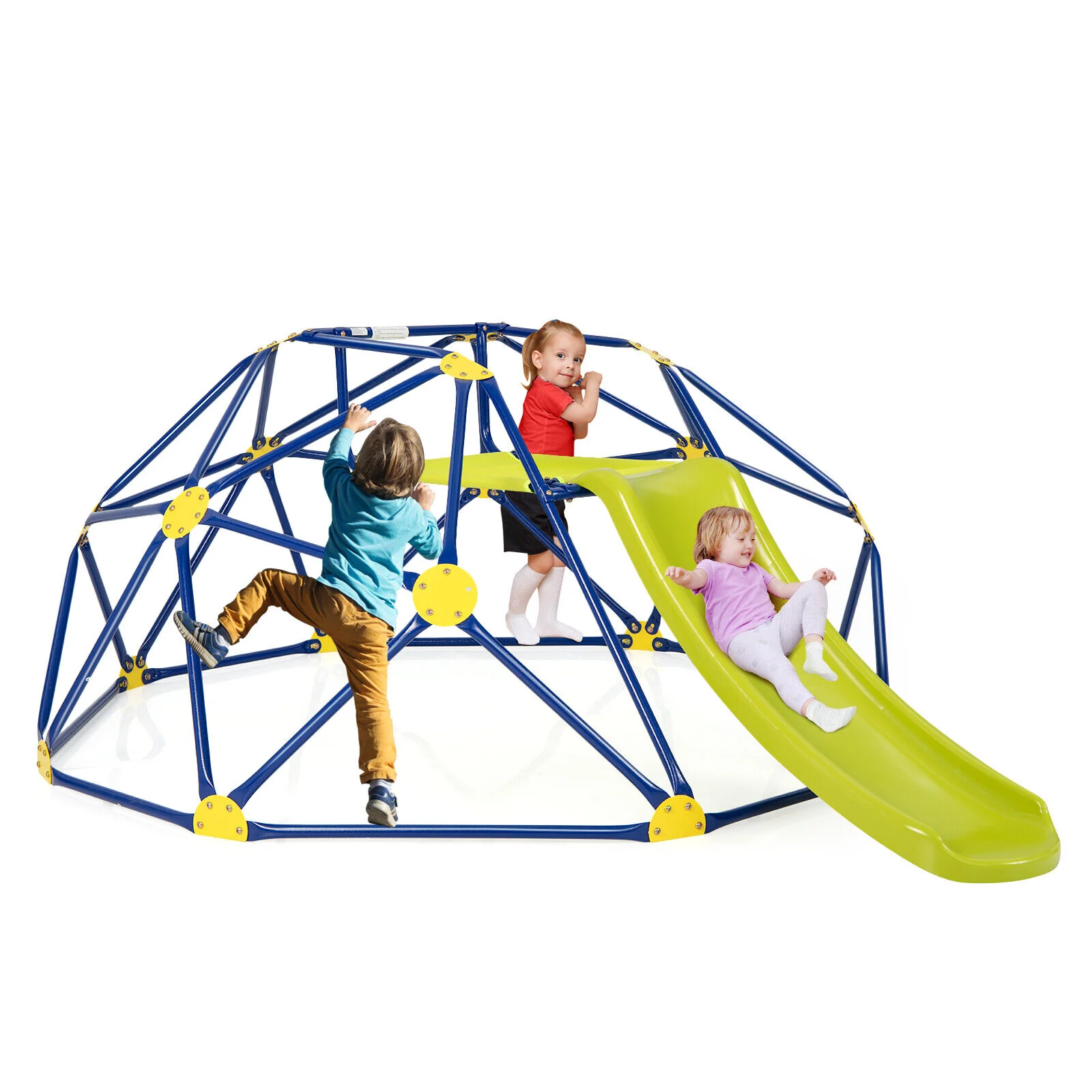 HONEY JOY 8FT Kids Climbing Dome & Play Set w/Slide Child Playground Max. 150KG - Image 10