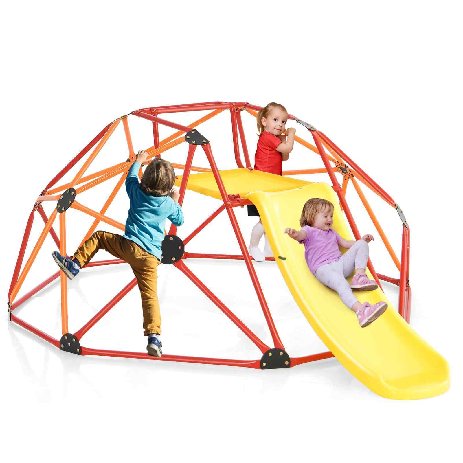 HONEY JOY 8FT Kids Climbing Dome & Play Set w/Slide Child Playground Max. 150KG - Image 9