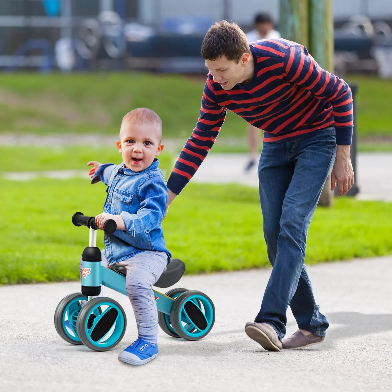 HONEY JOY Baby Balance Bike Balance Bike for Toddlers w/4 Wheels - Image 3