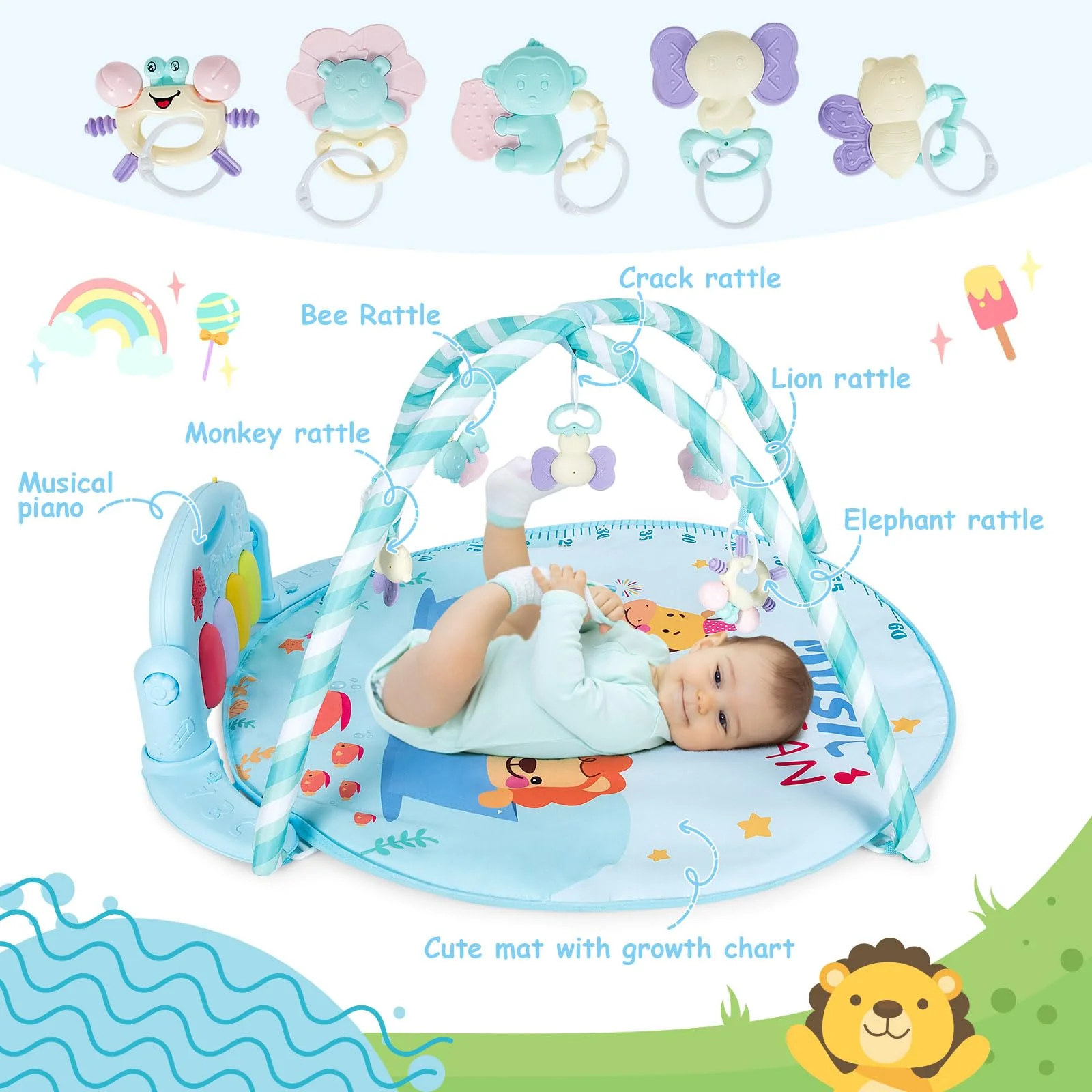 HONEY JOY Baby Gyms Play Mats - Image 7