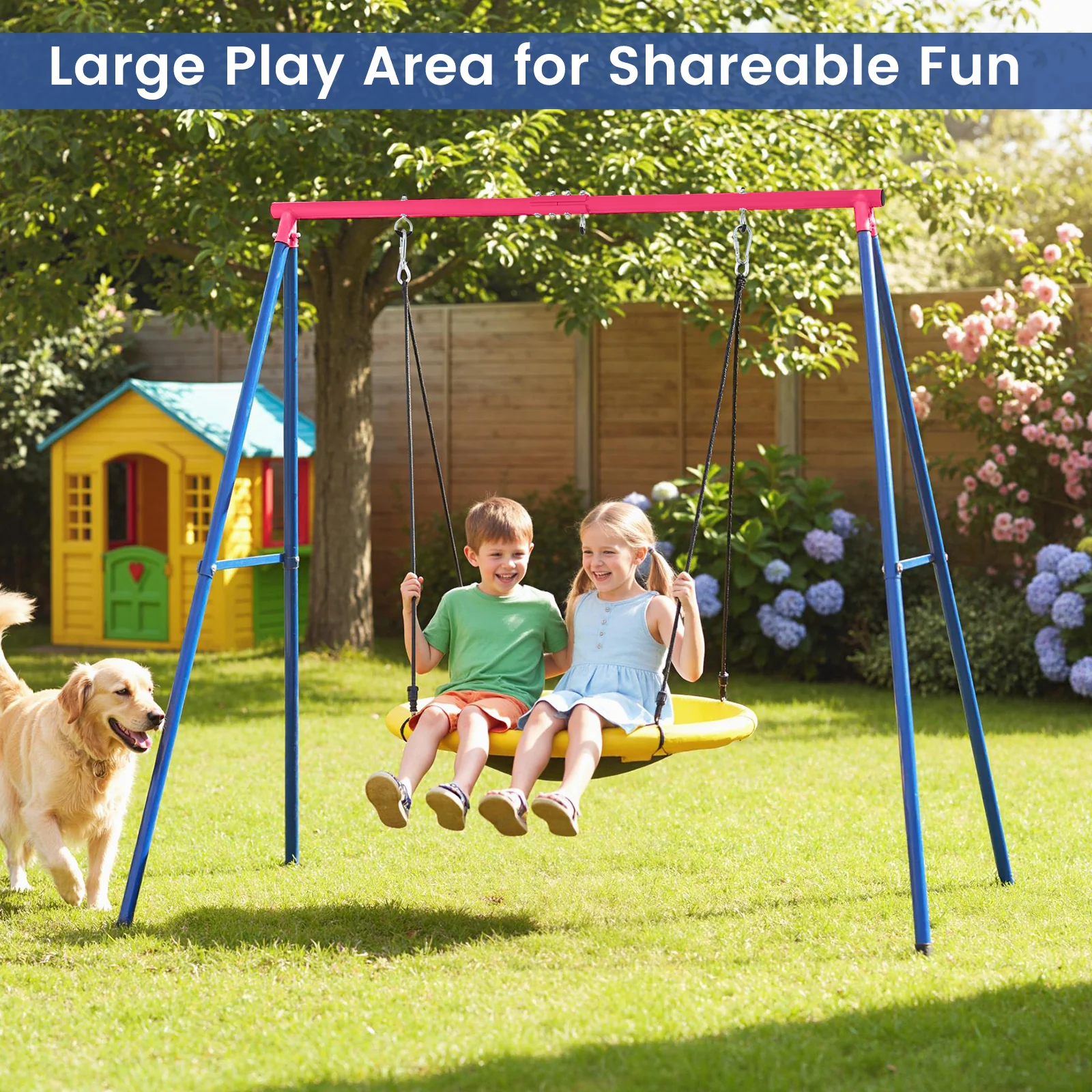 HONEY JOY Heavy Duty Steel Swing Frame (Without Swing) - Image 4