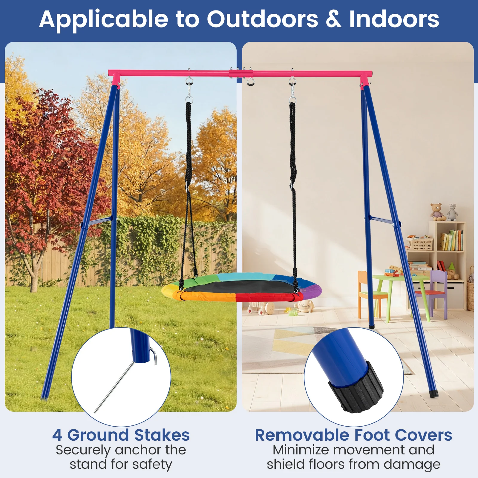 HONEY JOY Heavy Duty Steel Swing Frame (Without Swing) - Image 5