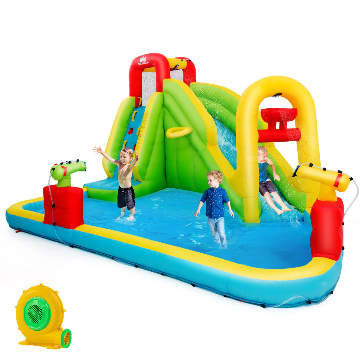 HONEY JOY Inflatable Water Slide, 7-in-1 Giant Water Slide Bouncer Park - Image 10