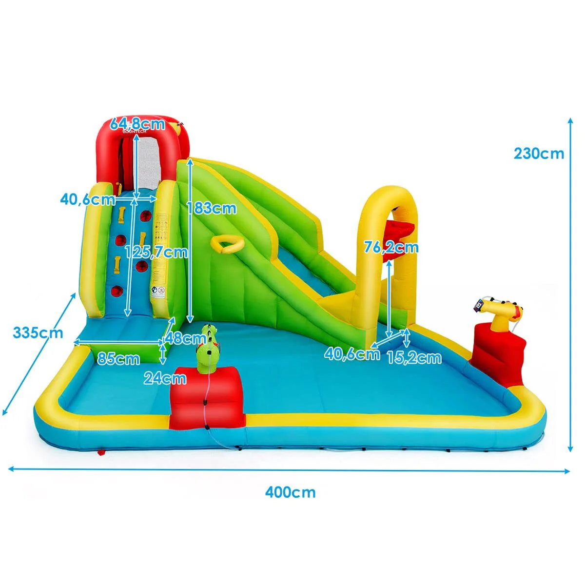 HONEY JOY Inflatable Water Slide, 7-in-1 Giant Water Slide Bouncer Park - Image 3