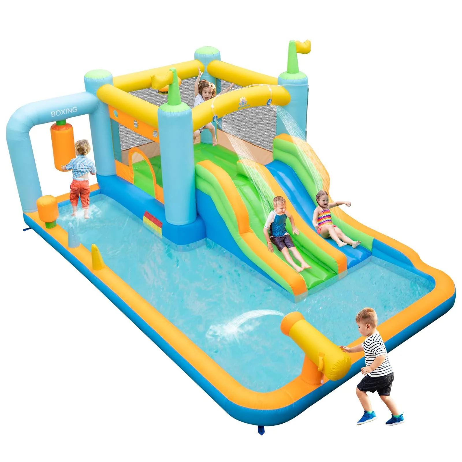 HONEY JOY Inflatable Water Slide, Kids Jumping Castle Bounce House - Image 9