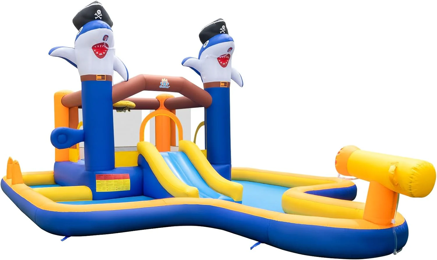 HONEY JOY Inflatable Waterslide, 6-in-1 Pirate Ship Bounce House - Image 15