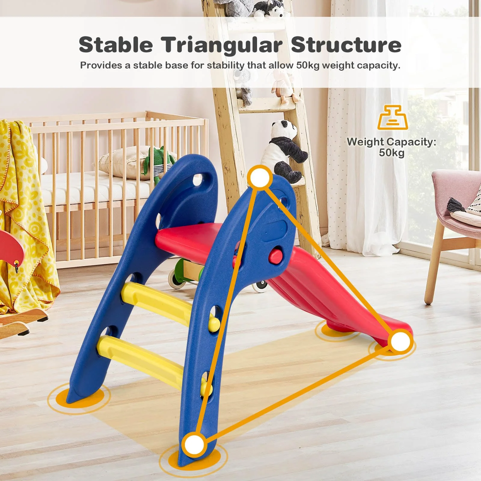 HONEY JOY Kid Folding Sliding w/Triangle Structure - Image 4
