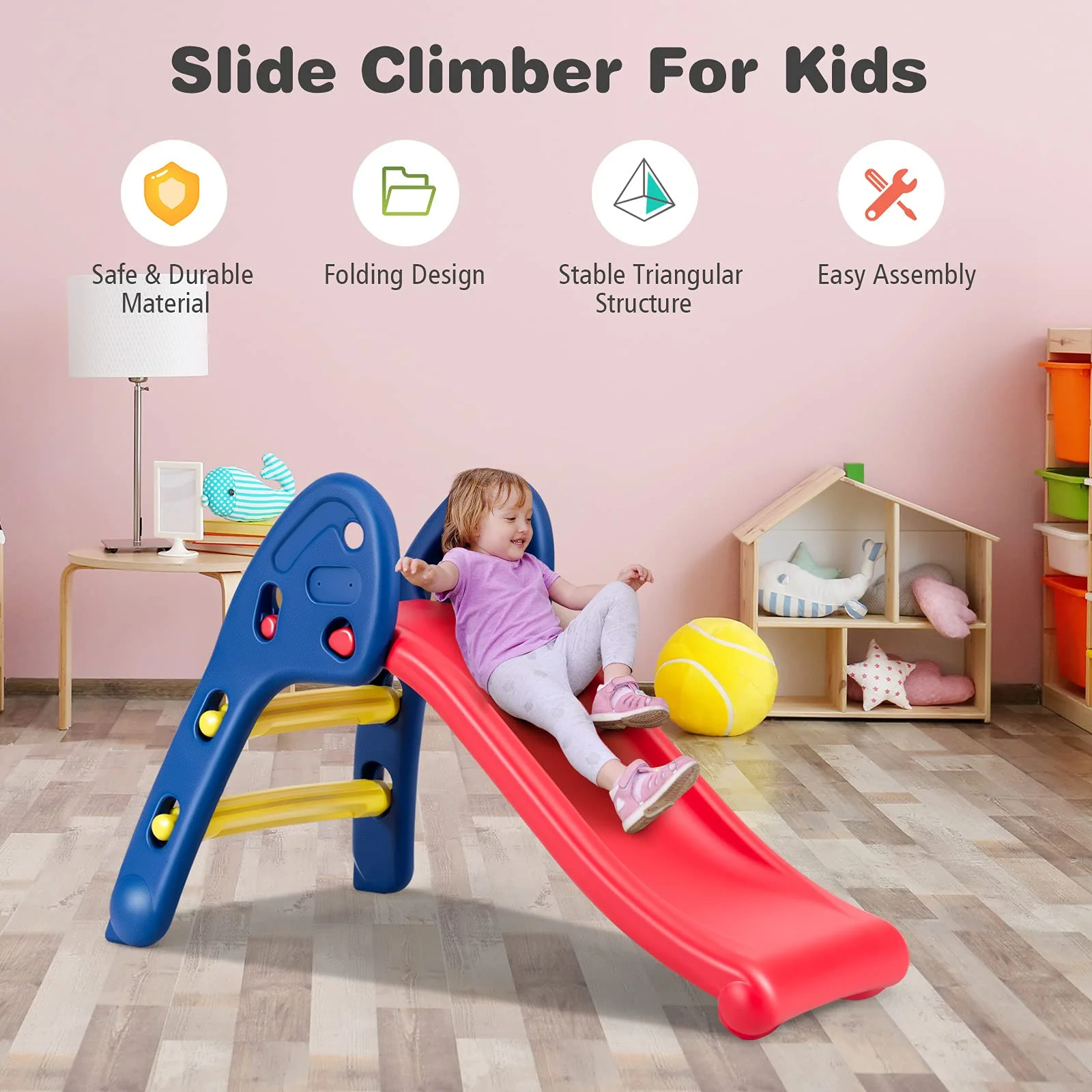HONEY JOY Kid Folding Sliding w/Triangle Structure - Image 7