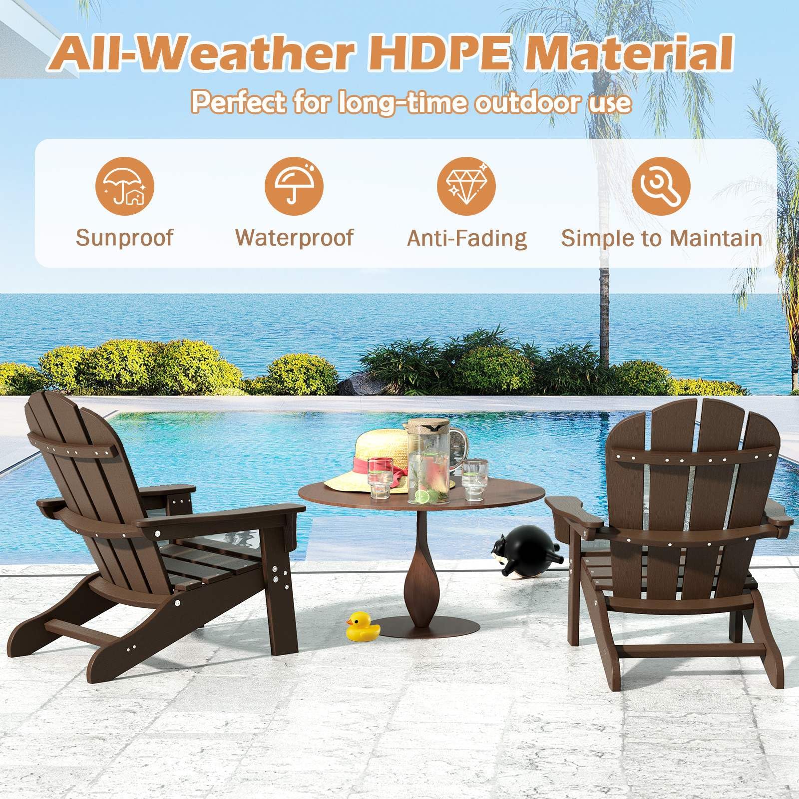 HONEY JOY Kids Adirondack Chair, Indoor Outdoor HDPE Toddler Chair - Image 5