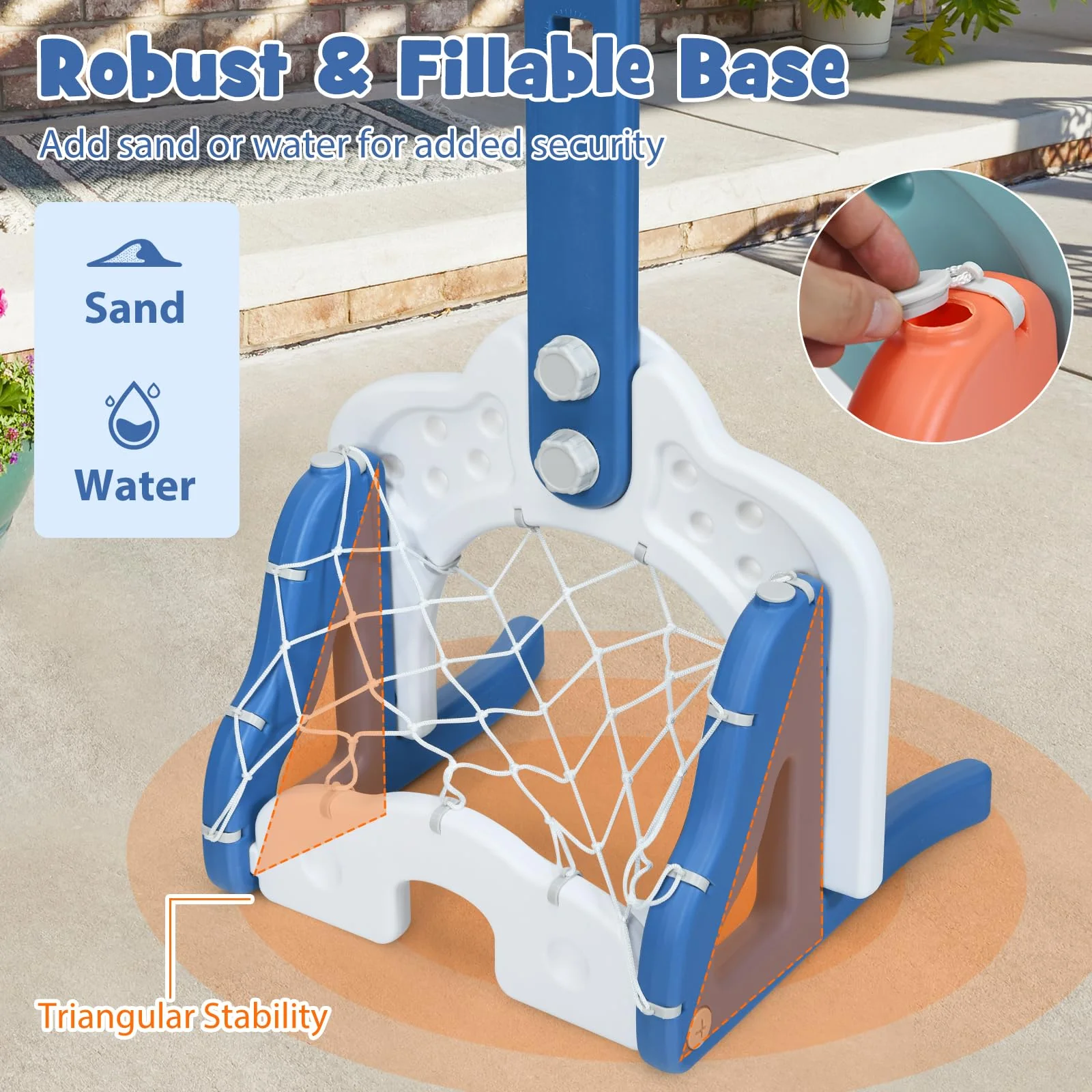 HONEY JOY Kids Basketball Hoop, 3 in 1 Toddler Sports Activity Center - Image 6