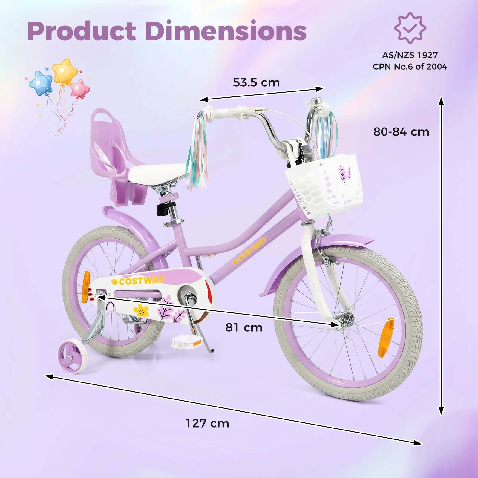 HONEY JOY Kids Bike, 12/14/16/18/20 Inch Children Bicycle - Image 13