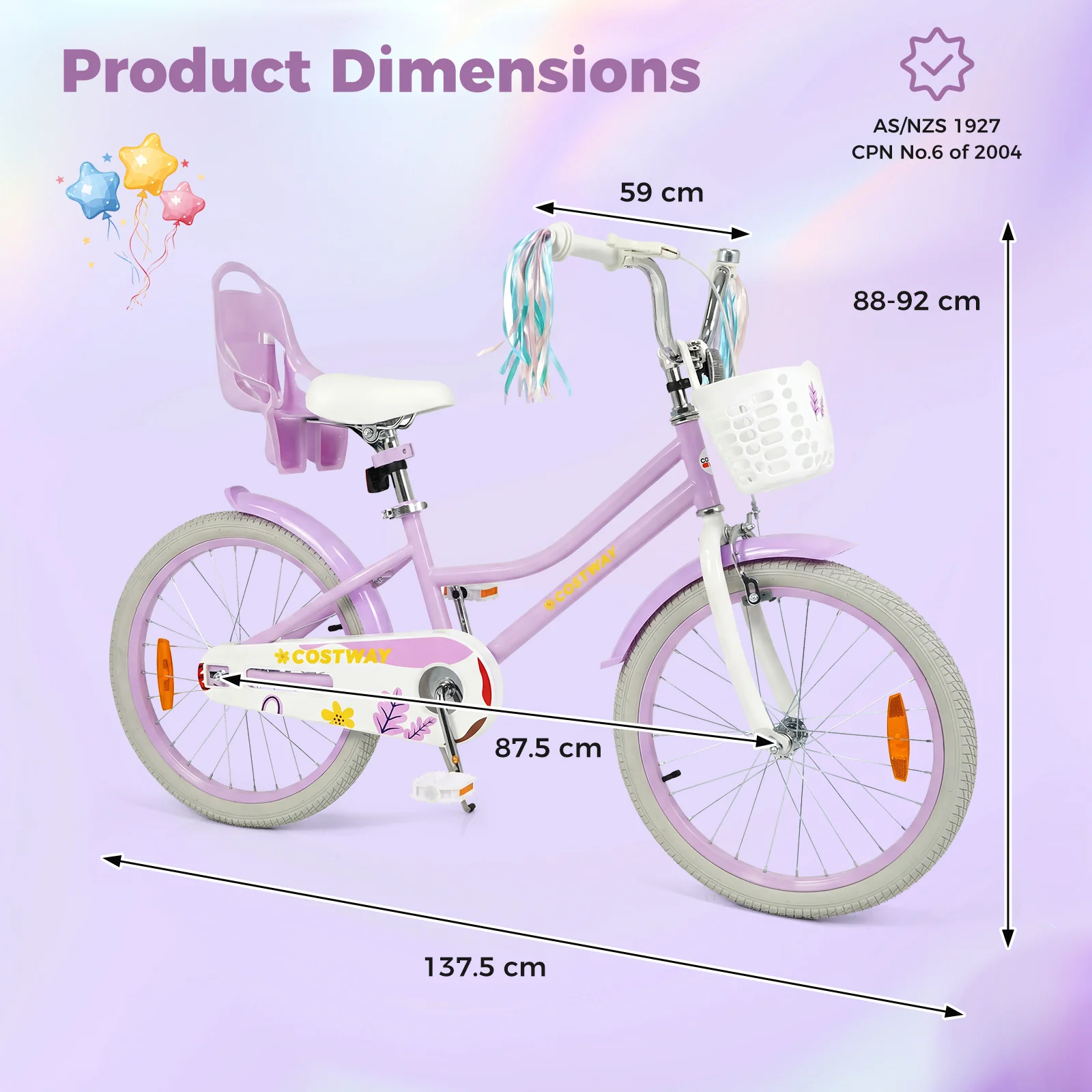 HONEY JOY Kids Bike, 12/14/16/18/20 Inch Children Bicycle - Image 14