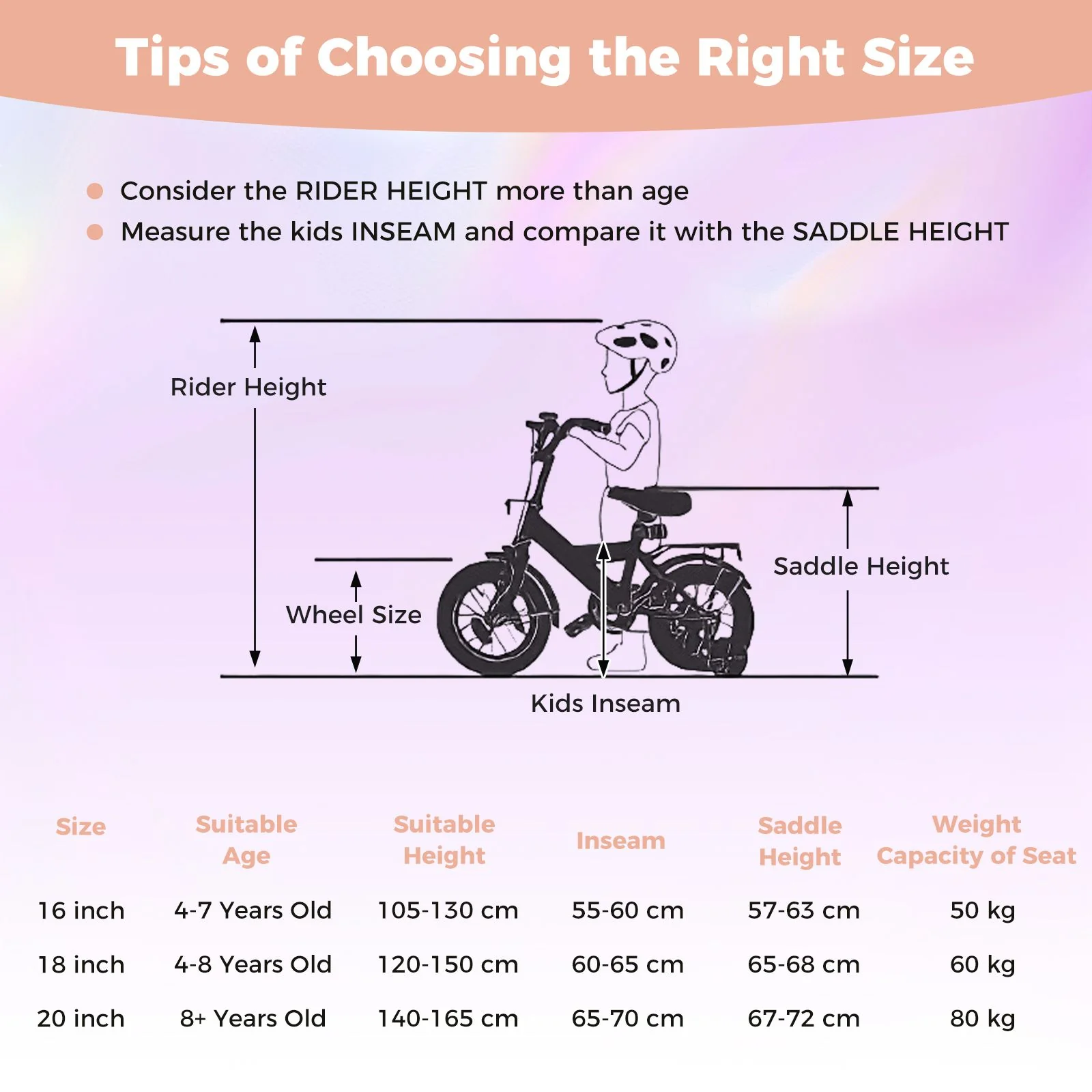 HONEY JOY Kids Bike, 12/14/16/18/20 Inch Children Bicycle - Image 15