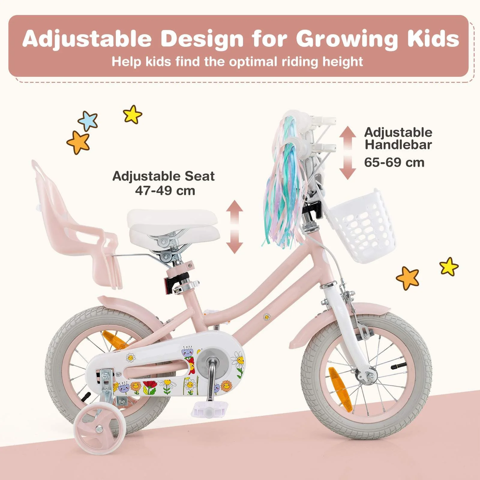 HONEY JOY Kids Bike, 12/14/16/18/20 Inch Children Bicycle - Image 4