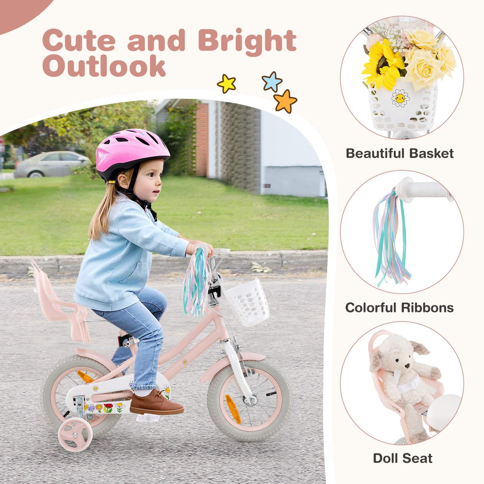 HONEY JOY Kids Bike, 12/14/16/18/20 Inch Children Bicycle - Image 7