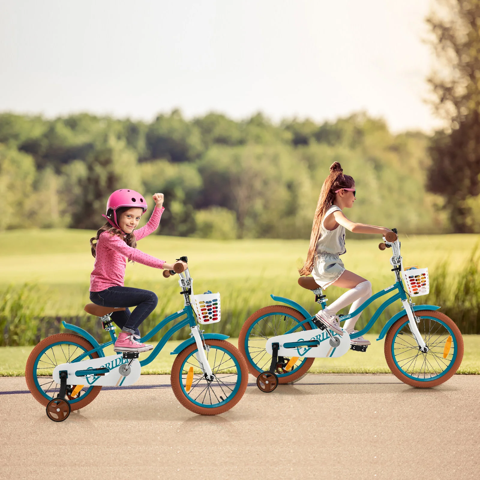 HONEY JOY Kids Bike, 16 Inch Boys Girls Bike for 3-8 Years w/Training Wheels - Image 16