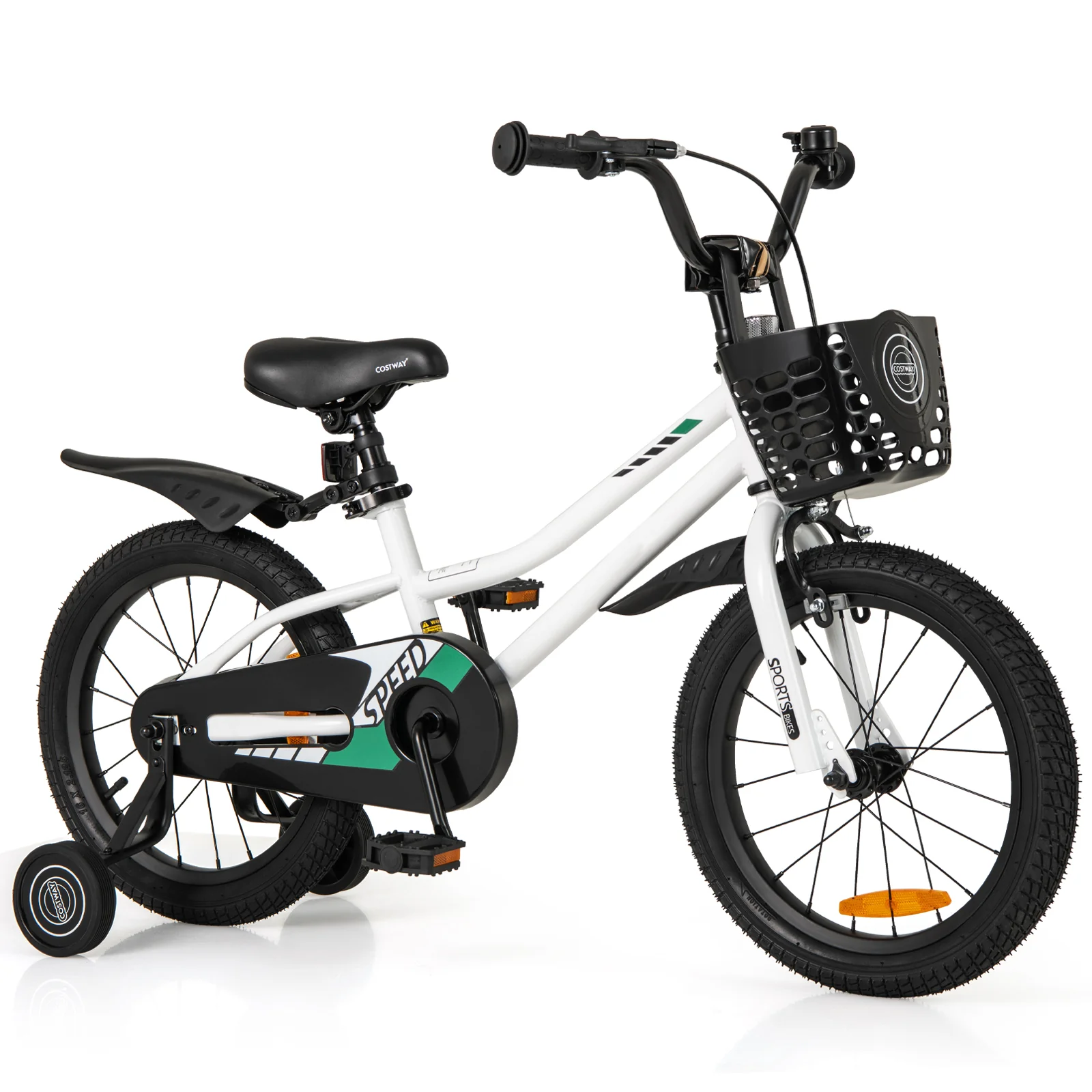 HONEY JOY Kids Bike, 14 16 18 Inch Boys Girls Bike for 3-8 Years w/Training Wheels - Image 10