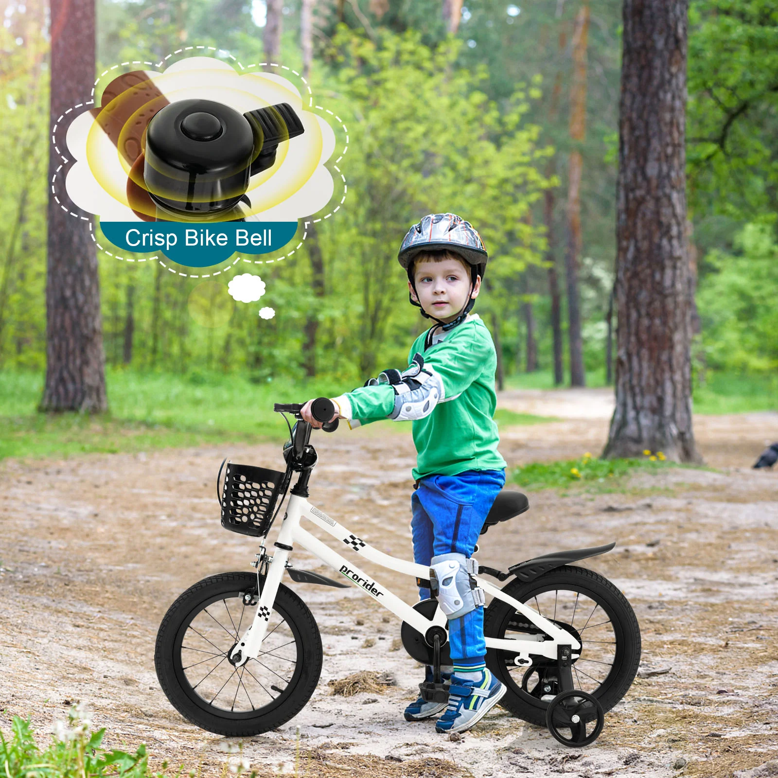 HONEY JOY Kids Bike, 14 16 18 Inch Boys Girls Bike for 3-8 Years w/Training Wheels - Image 9
