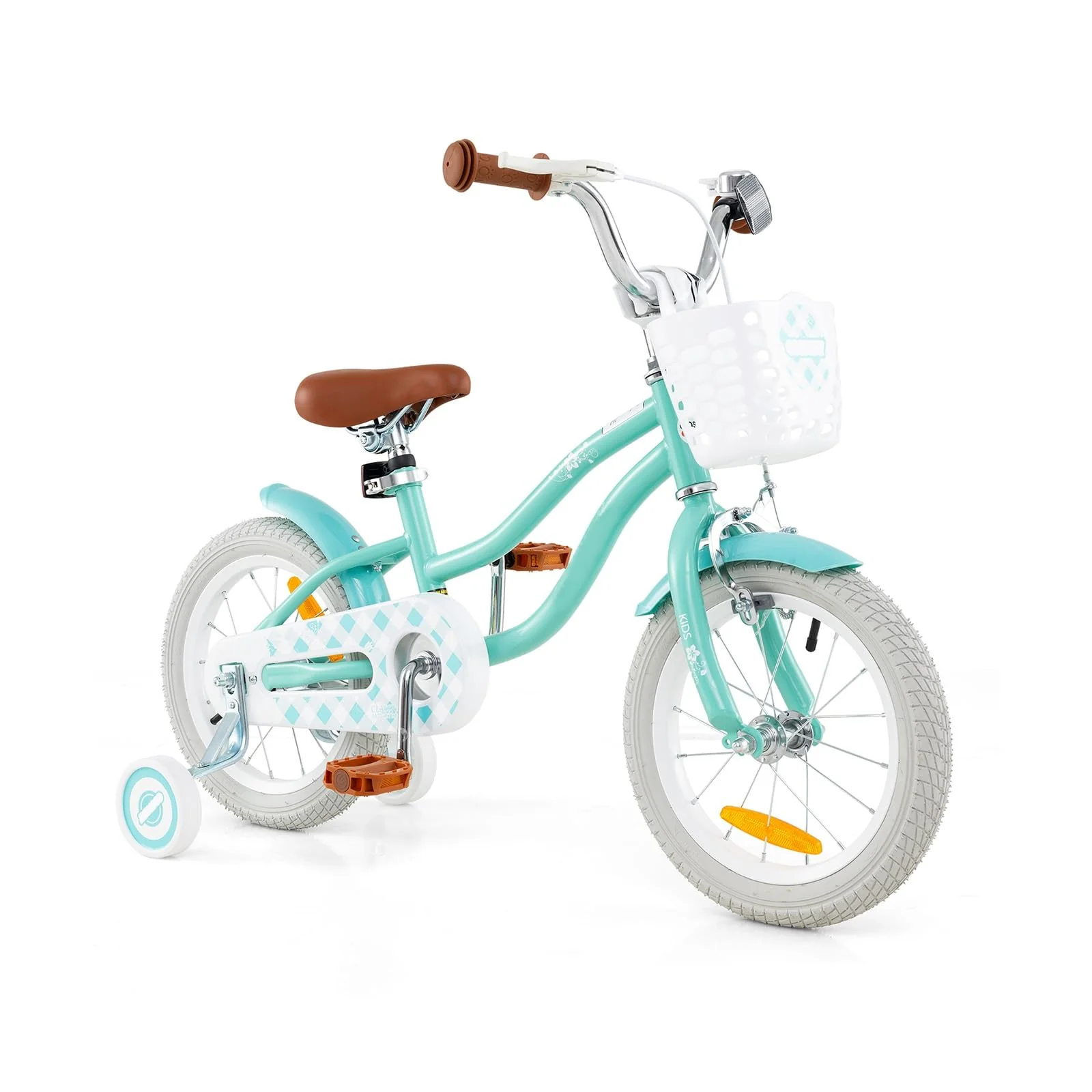 HONEY JOY Kids Bike, 14 Inch Boys Girls Bike for 3-8 Years w/Training Wheels, Adjustable Handlebar & Seat - Image 20